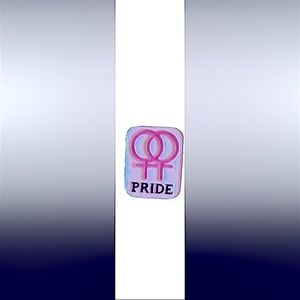 1 New LGBTQ+ Subtle Lesbian Pride Double Female Symbol Rectangle-Shaped Pin